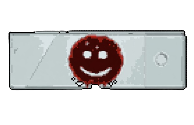 Blood slide smiley decoration